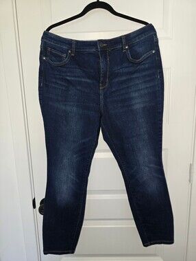 Wonderly High Rise Skinny Ankle Jeans Button Zipper Fly 16W 26 Inseam